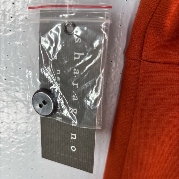 Sharagano 14 Workwesr High Neck Dress with Button Accent NWT in Burnt Orange - Picture 6 of 10